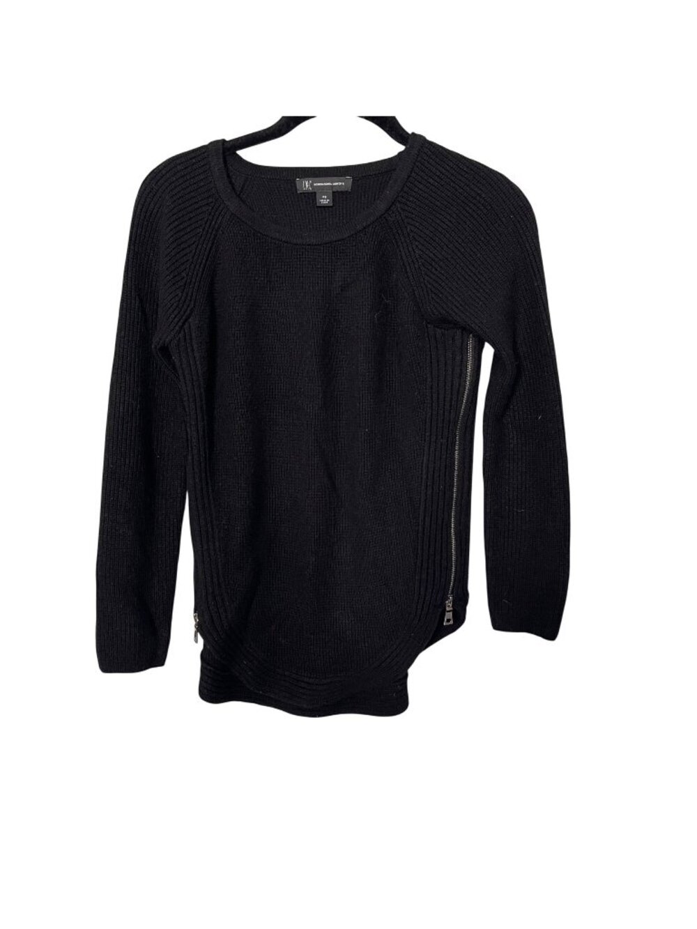 I.N.C. International Concepts Women's Petite Black Sweater Petite Small zipper